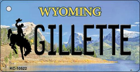Gilletle Wyoming State License Plate Tag Key Chain KC-10522