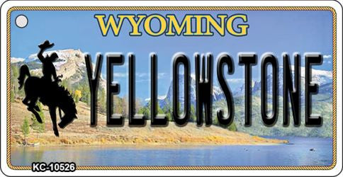 Yellowstone Wyoming State License Plate Tag Key Chain KC-10526