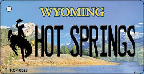 Hot Springs Wyoming State License Plate Tag Key Chain KC-10528