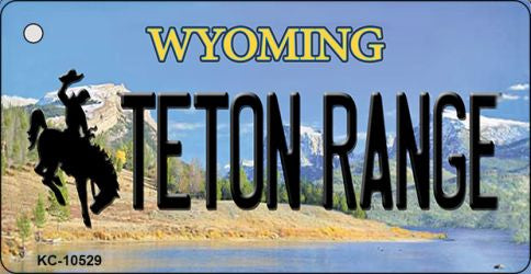 Teton Range Wyoming State License Plate Tag Key Chain KC-10529