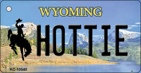 Hottie Wyoming State License Plate Tag Key Chain KC-10540