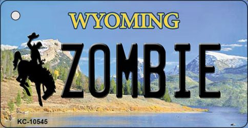 Zombie Wyoming State License Plate Tag Key Chain KC-10545