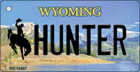 Hunter Wyoming State License Plate Tag Key Chain KC-10557