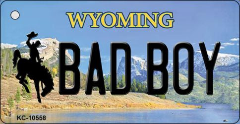 Bad Boy Wyoming State License Plate Tag Key Chain KC-10558