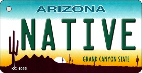 Native Arizona State License Plate Tag Key Chain KC-1055