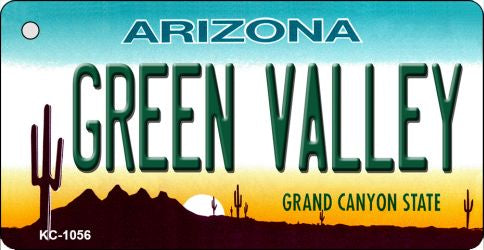 Green Valley Arizona State License Plate Tag Key Chain KC-1056