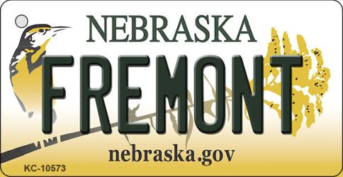 Fremont Nebraska State License Plate Tag Novelty Key Chain KC-10573