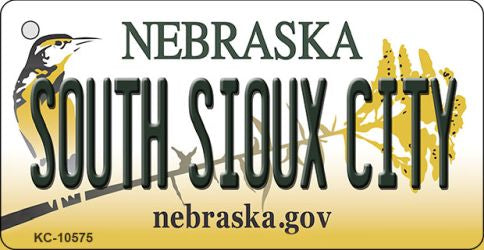 South Sioux City Nebraska State License Plate Tag Novelty Key Chain KC-10575