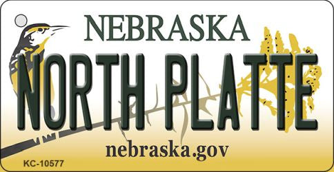 North Platte Nebraska State License Plate Tag Novelty Key Chain KC-10577