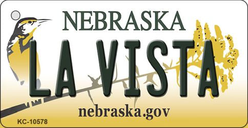 La Vista Nebraska State License Plate Tag Novelty Key Chain KC-10578