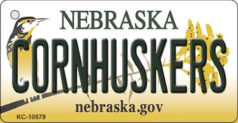 Cornhuskers Nebraska State License Plate Tag Novelty Key Chain KC-10579
