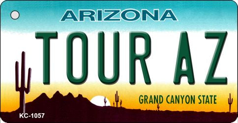 Tour AZ Arizona State License Plate Tag Key Chain KC-1057