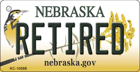 Retired Nebraska State License Plate Tag Novelty Key Chain KC-10588