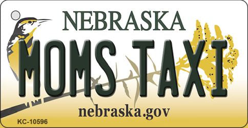 Moms Taxi Nebraska State License Plate Tag Novelty Key Chain KC-10596