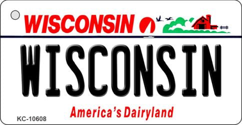 Wisconsin License Plate Tag Novelty Key Chain KC-10608