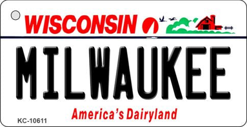 Milwaukee Wisconsin License Plate Tag Novelty Key Chain KC-10611