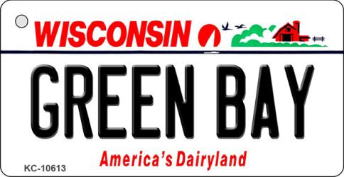 Green Bay Wisconsin License Plate Tag Novelty Key Chain KC-10613