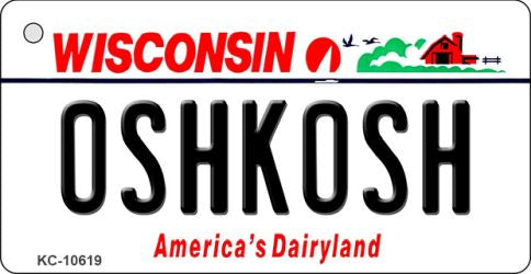 Oshkosh Wisconsin License Plate Tag Novelty Key Chain KC-10619