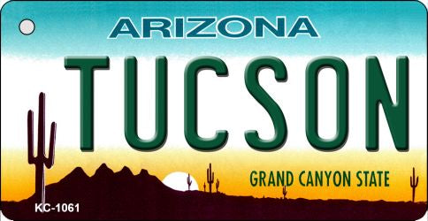 Tucson Arizona State License Plate Tag Key Chain KC-1061