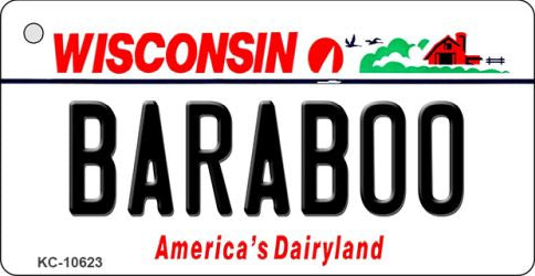 Baraboo Wisconsin License Plate Tag Novelty Key Chain KC-10623