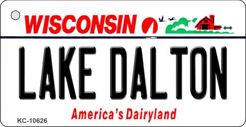 Lake Dalton Wisconsin License Plate Tag Novelty Key Chain KC-10626
