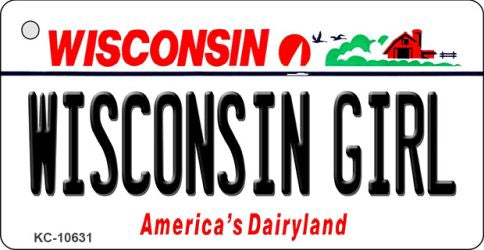 Wisconsin Girl License Plate Tag Novelty Key Chain KC-10631