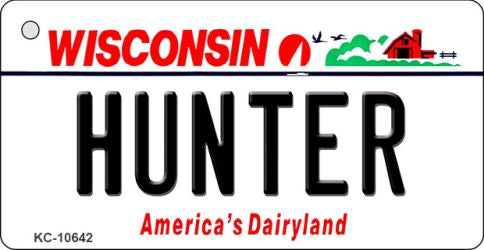 Hunter Wisconsin License Plate Tag Novelty Key Chain KC-10642