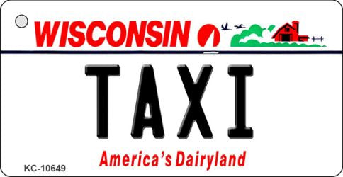 Taxi Wisconsin License Plate Tag Novelty Key Chain KC-10649