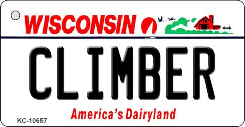 Climber Wisconsin License Plate Tag Novelty Key Chain KC-10657