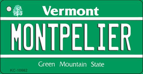 Montpelier Vermont License Plate Tag Novelty Key Chain KC-10662