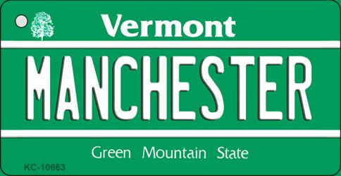 Manchester Vermont License Plate Tag Novelty Key Chain KC-10663