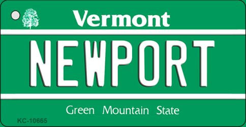 Newport Vermont License Plate Tag Novelty Key Chain KC-10665
