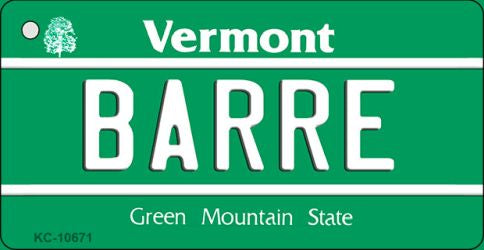 Barre Vermont License Plate Tag Novelty Key Chain KC-10671