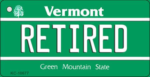 Retired Vermont License Plate Tag Novelty Key Chain KC-10677