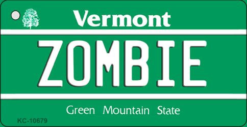 Zombie Vermont License Plate Tag Novelty Key Chain KC-10679