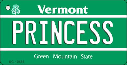 Princess Vermont License Plate Tag Novelty Key Chain KC-10686