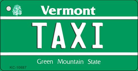 Taxi Vermont License Plate Tag Novelty Key Chain KC-10687