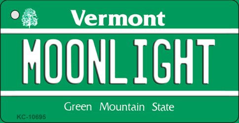 Moonlight Vermont License Plate Tag Novelty Key Chain KC-10695