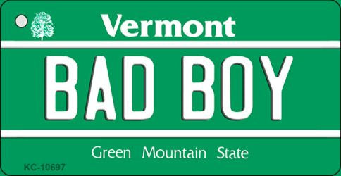 Bad Boy Vermont License Plate Tag Novelty Key Chain KC-10697