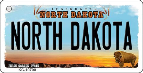 North Dakota State License Plate Tag Key Chain KC-10700