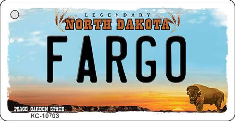 Fargo North Dakota State License Plate Tag Key Chain KC-10703