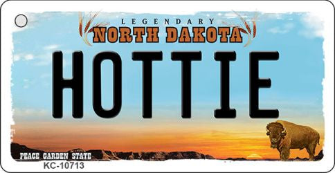 Hottie North Dakota State License Plate Tag Key Chain KC-10713