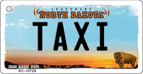 Taxi North Dakota State License Plate Tag Key Chain KC-10724