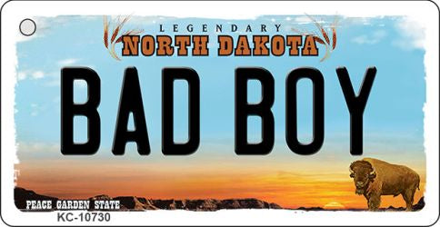 Bad Boy North Dakota State License Plate Tag Key Chain KC-10730