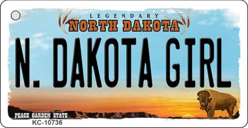 N Dakota Girl State License Plate Tag Key Chain KC-10736
