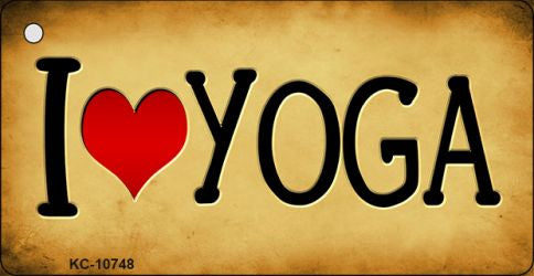 I Love Yoga Novelty Metal Key Chain KC-10748