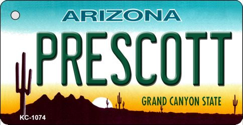 Prescott Arizona State License Plate Tag Key Chain KC-1074