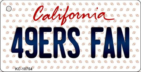 49ers Fan California State License Plate Tag Key Chain KC-10754