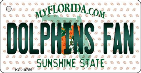 Dolphins Fan Florida State License Plate Tag Key Chain KC-10759