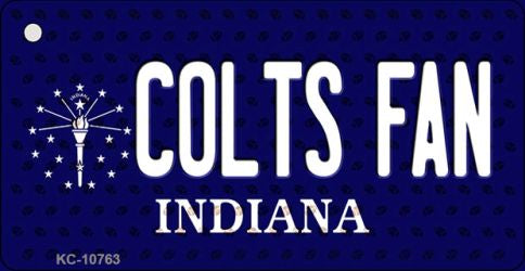 Colts Fan Indiana State License Plate Tag Key Chain KC-10763